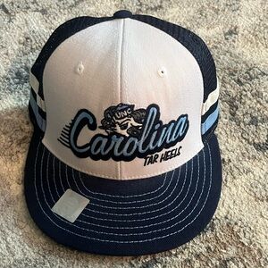 The Game North Carolina Tar Heels UNC Circle Logo Pinstripe Script Snapback Hat